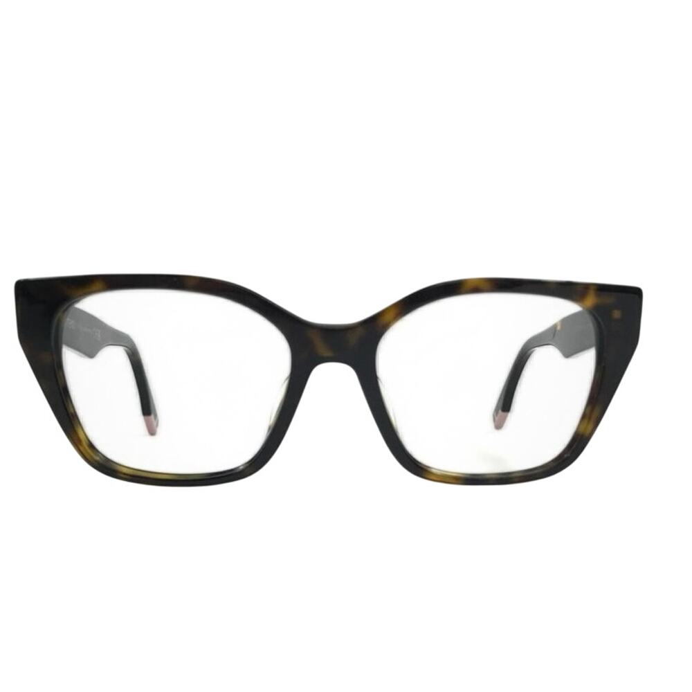 FENDI Way FE50001l 052 Havana Color Geometric Frame with Prescription Lens